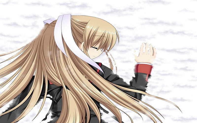 Saya EX, Colours, New, Anime, Wall, Little Busters EX, HighSchool Spy, Beauty, Saya, Girl, HighSchool Lady, HD wallpaper