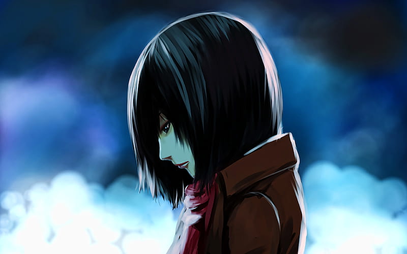Mikasa Ackerman, Attack on Titan, darkness, warrior, manga, deuteragonists, Mikasa Akkaman, HD wallpaper
