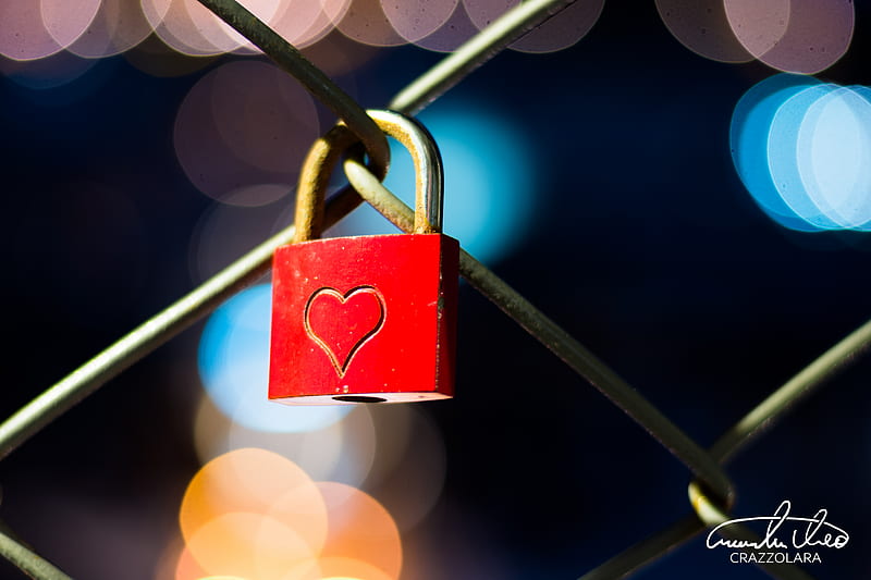 lock, heart, red, love, HD wallpaper