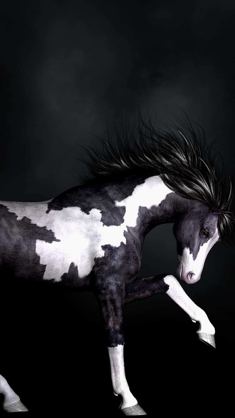 Painted Pony, animal, cg, horse, stallion, HD phone wallpaper