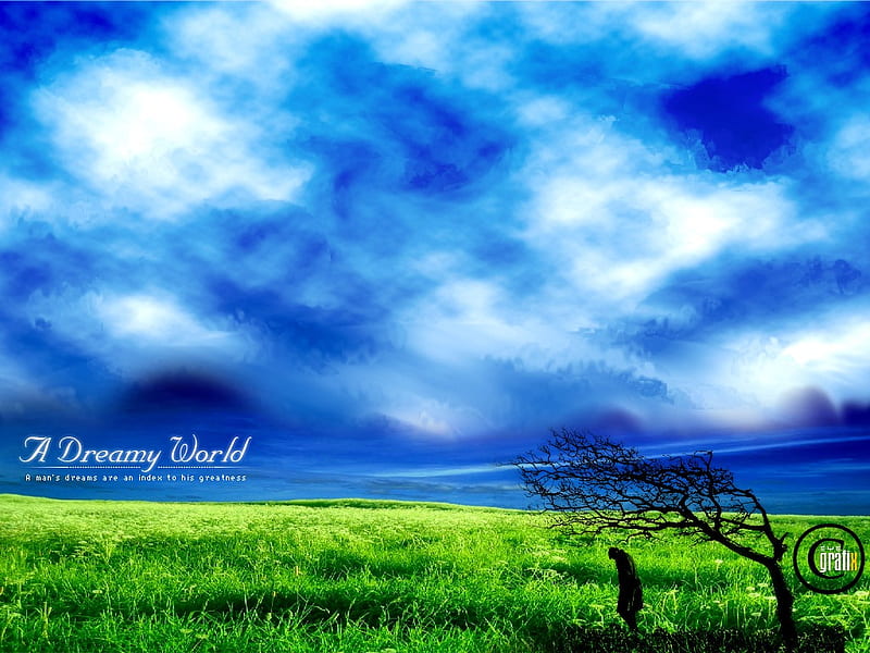 A Dreamy World - Digital Landscape manipulation 04, HD wallpaper