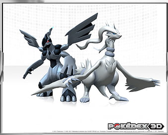 reshiram and zekrom (pokemon) drawn by agakunoda