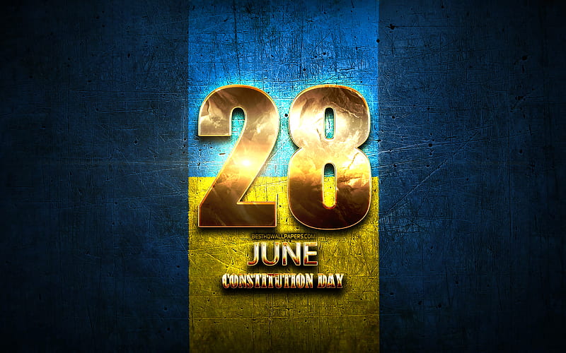 Constitution Day, June 28, golden signs, ukrainian national holidays, Constitution Day of Ukraine, Ukraine Public Holidays, Ukraine, Europe, HD wallpaper