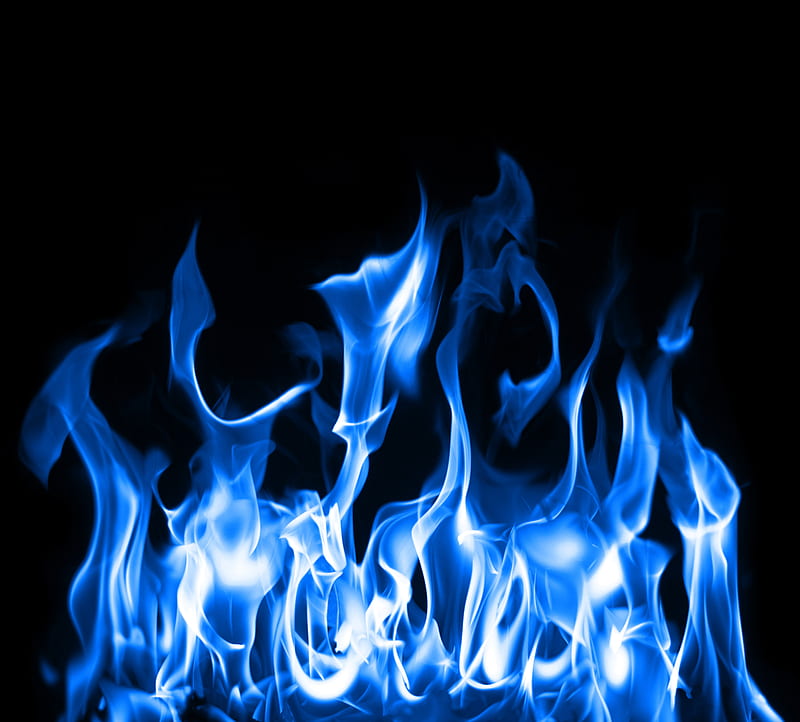 blue fire, blue, flames, HD wallpaper