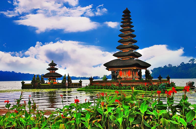 Bali, Temple, Indonesia, Temples, Religious, Pura Ulun Danu Bratan, HD wallpaper