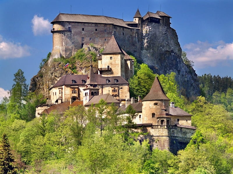 Orava Castle, architecture, castles, slovakia, HD wallpaper