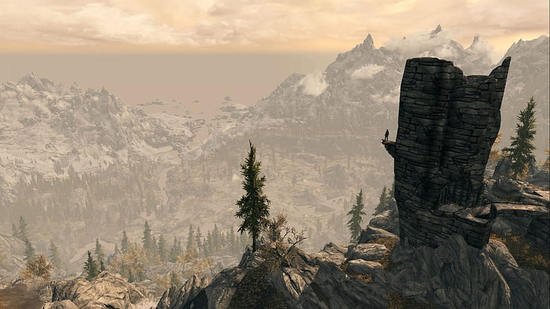 skyrim, in-game screenshot, game landscape, Games, HD wallpaper