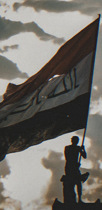 irak flagge hintergrund wehende 3d. Banner-Hintergrundbild zum Tag
