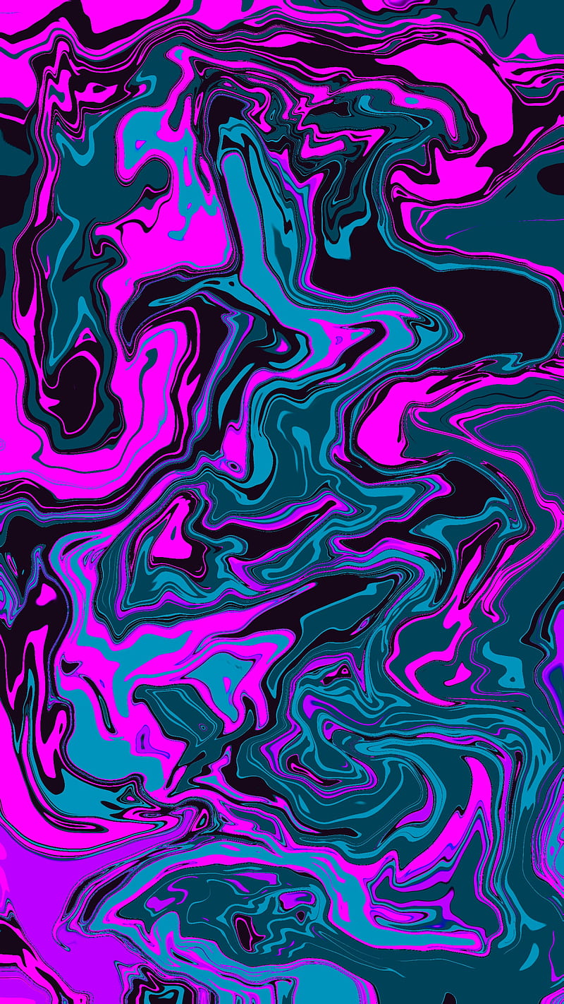 green pink fluid, abstract, green, acrylic, colors liquid, pattern, pink, texture, watercolor, HD phone wallpaper