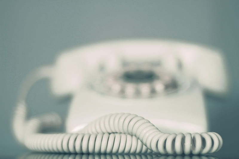 Call waiting, phone, old-phone, white, blue, HD wallpaper