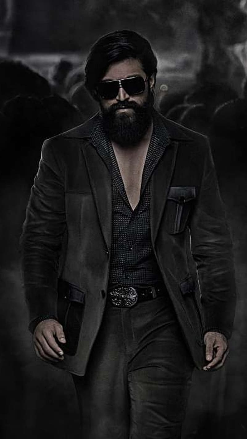 Kgf Rocky Bhai In Black Blazer, kgf rocky bhai, yash in black blazer, indian actor, rocking star, HD phone wallpaper