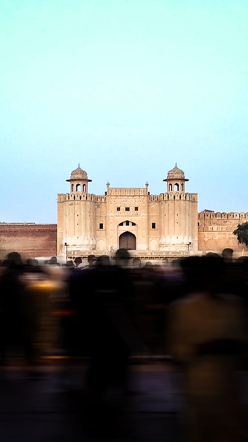 The Fort Lahore, fort, lahore, shahi, qilla, pakistan, punjab, place, evening, bonito, nature, HD phone wallpaper