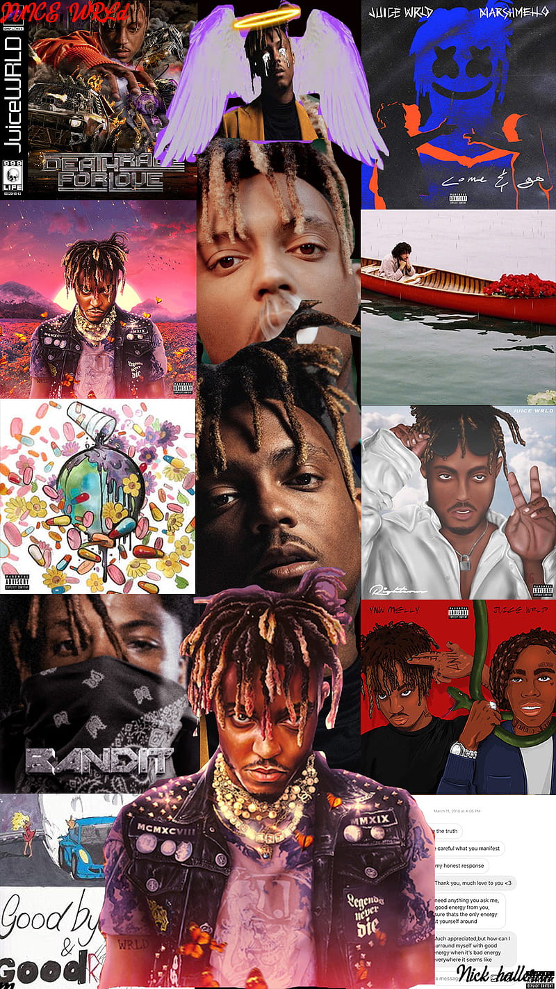 Download Caption: Reflective Aesthetic - An Artistic Tribute to Juice Wrld  Wallpaper