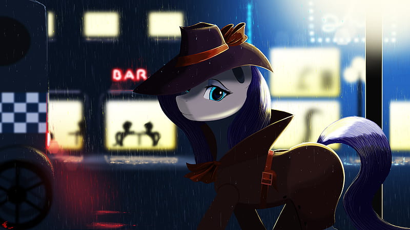 Little Pony Detective, pony, cartoons, digital-art, HD wallpaper