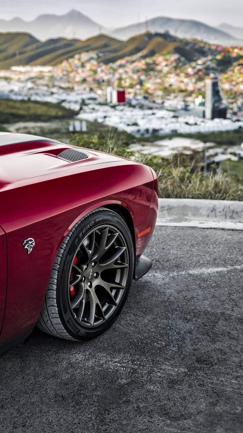 Challenger Hellcat, awesome, challenger, classic, dodge, hard, hellcat, like, red, sport, vista, HD phone wallpaper