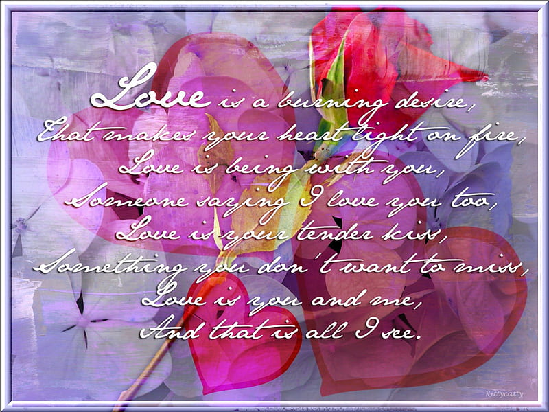 ~ღ.Love.ღ~, poetry, rose, collage, abstract, red rose, poem, purple ...