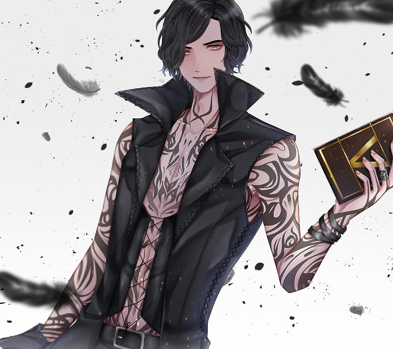 V character, devil may cry 5, tattoo, anime style, Anime, HD