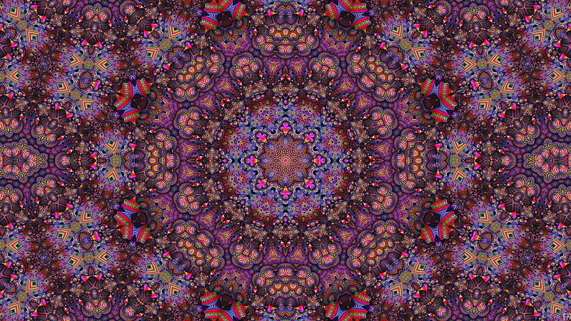 Multicolored Trippy Fractal Pattern Trippy, HD wallpaper