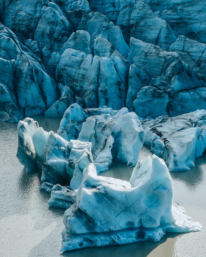glacier, ice, frozen, water, nature, HD phone wallpaper