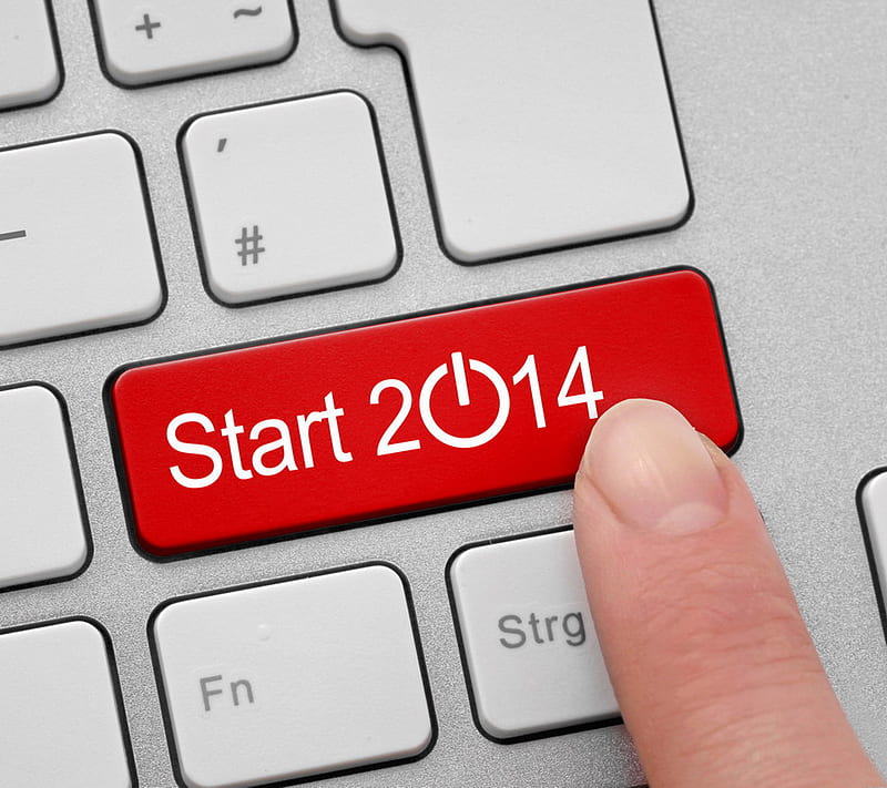 start 2014, celebrate, computer, holiday, key, lappy, new, pc, year, HD wallpaper