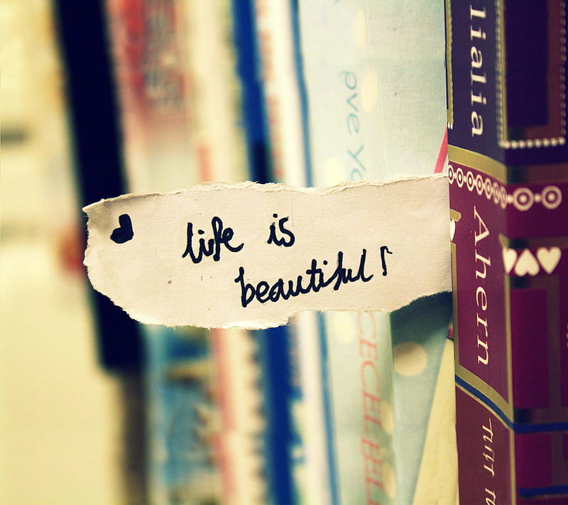 Life is Beautiful , awesome, cool, cute, love, motivation, quotes, sreefu, sweet, HD wallpaper