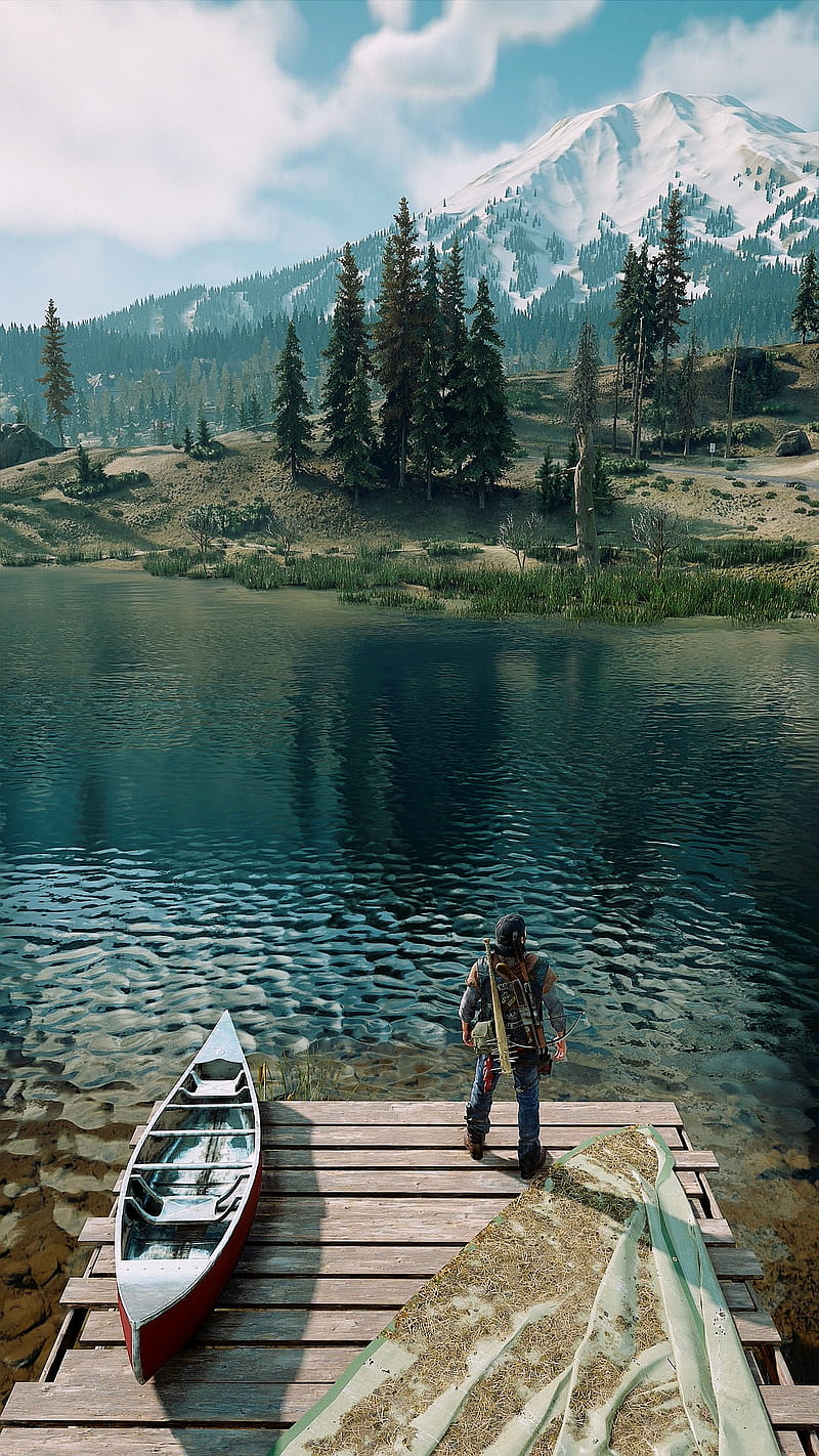 Serenity , boat, days gone, deacon, lake, ps4, ps4 share, survival, view, virtual graphy, water, HD phone wallpaper