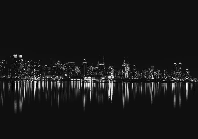 City Skyline At Night, HD wallpaper