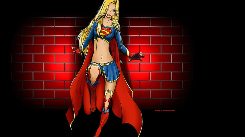 Supergirl In The Headlights, cartoons, supergirl, , sexy girls, comics,  background fan art, HD wallpaper | Peakpx