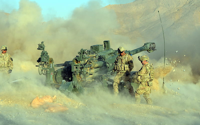 Weapon, War, Military, Soldier, Artillery, Howitzer, HD wallpaper