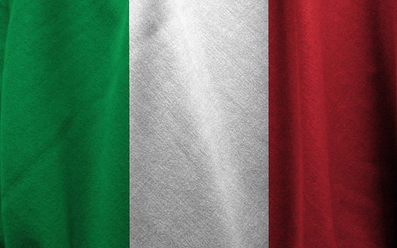 Flag of Italy, metal texture, italian flag, Italy, 3d flag of Italy, HD wallpaper