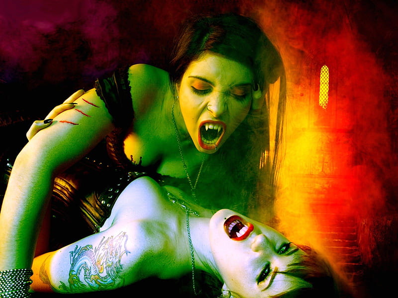What Lies Beneath, undead, fantasy, vampire, women, HD wallpaper