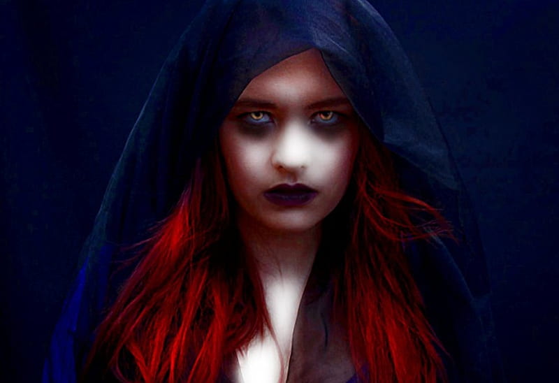 Death Becomes You, gothic, redhead, dark, beauty, woman, HD wallpaper