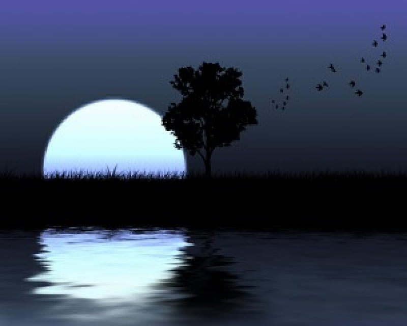 Lost in Tranquility, lost, moon, abstract, tranquility, HD wallpaper ...