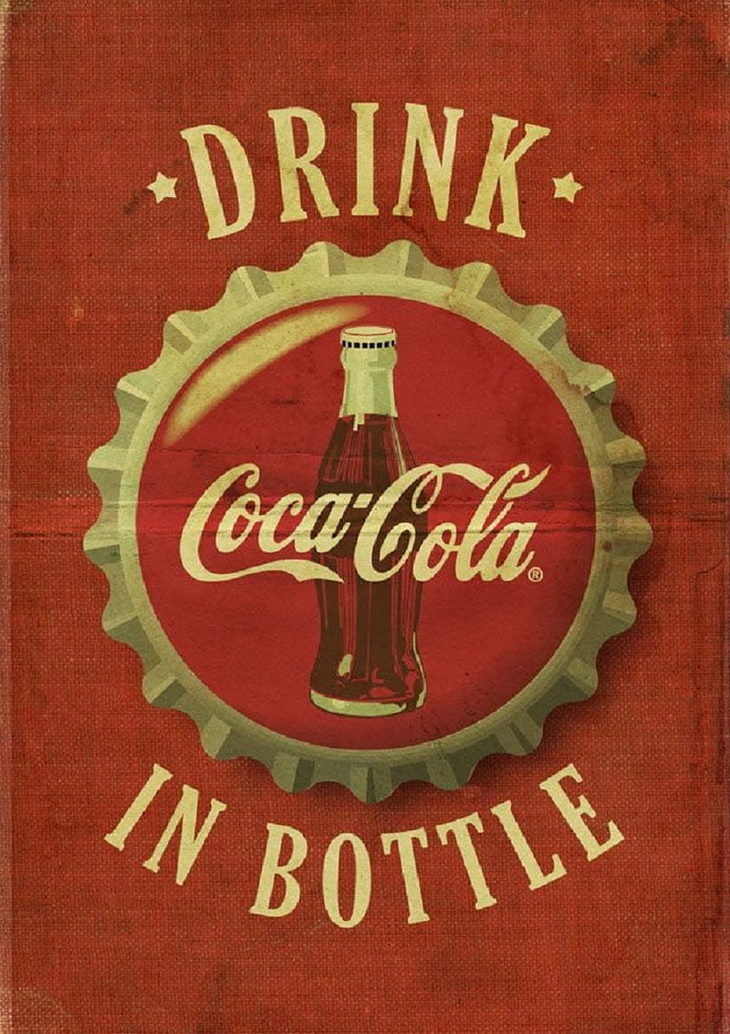 coca cola, antique, brand, logo, pattern, red, vintage, HD phone wallpaper