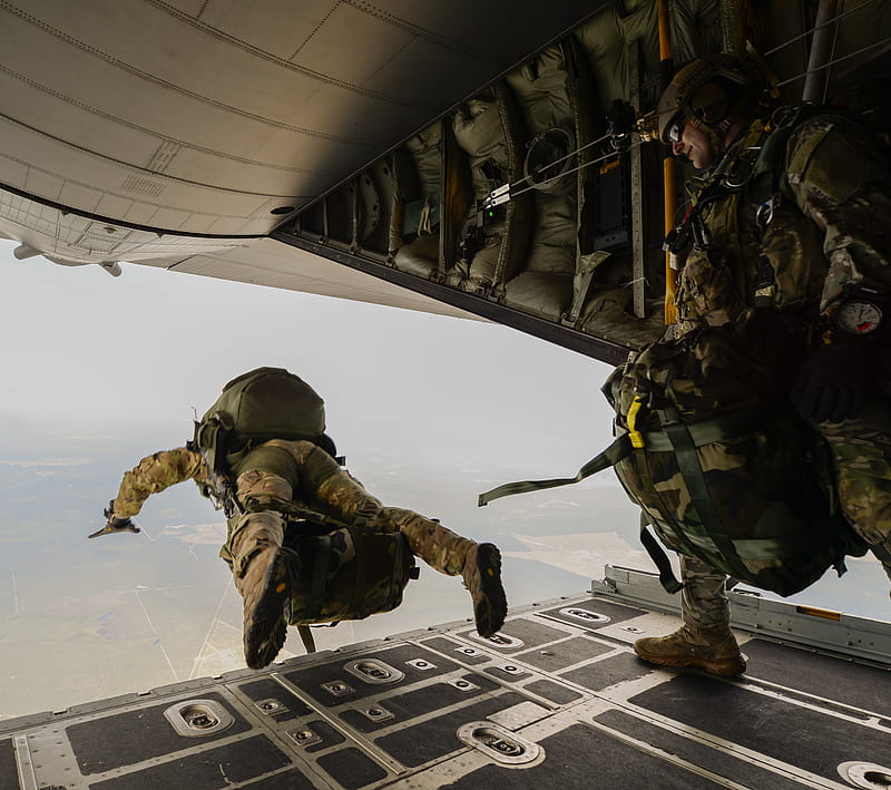Airborne, air, america, army, force, navy, soldier, usa, military, HD wallpaper
