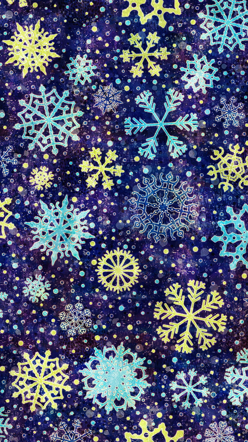Big Blue Snowflakes, Adoxali, abstract, background, christmas, cold, crystal, cute, december, dot, drawing, falling, flake, frost, frozen, geometric, gold, holiday, ice, new year, ornament, pattern, season, seasonal, forma, snow, snowflake, star, stylized, symmetrical, symmetry, weather, winter, xmas, HD phone wallpaper