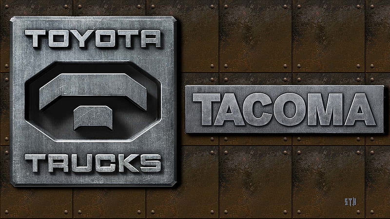 Toyota Trucks Tacoma steel logo, Toyota Logo, Toyota , Toyota motors, Toyota Background, Toyota, Toyota emblem, HD wallpaper