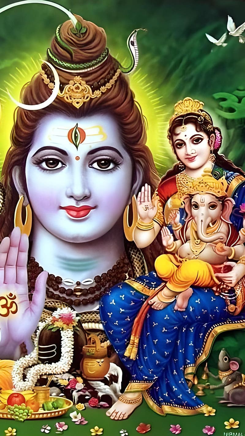 Shivudu With Parvati Maa, shivudu, parvati maa, lord, goddess ...