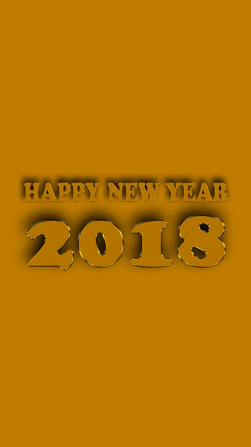 Happy new year, 2018, numbers, saying, words, HD phone wallpaper