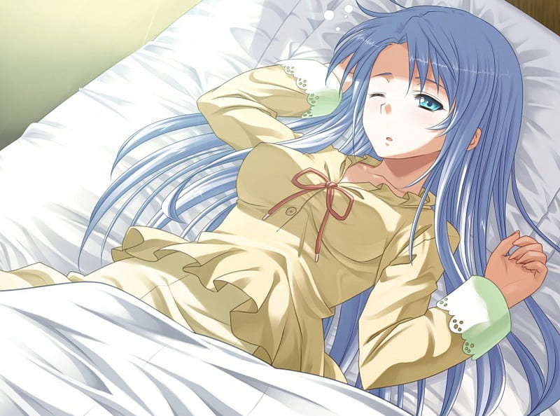 good morning, cute, pretty, girl, anime, HD wallpaper