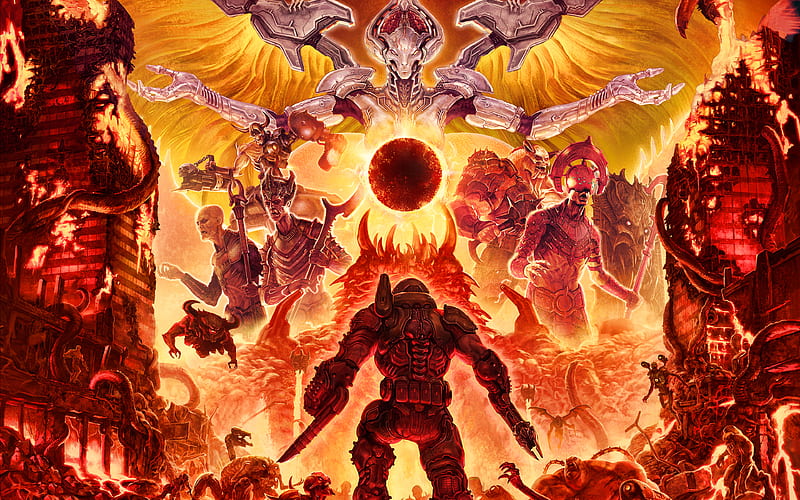 Doom Eternal poster, 2019 games, shooter, 2019 DOOM Eternal, HD ...