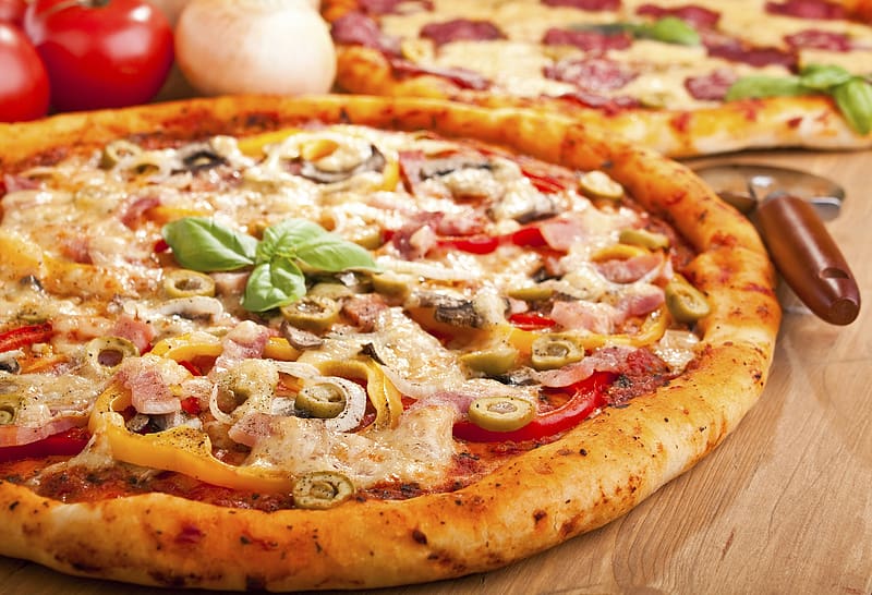 Food, Pizza, Meal, Lunch, Italian, HD wallpaper