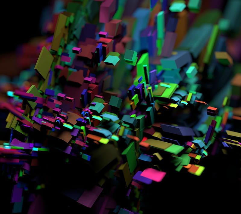 Abstract Piece, 3d, color, colour, cube, pieces, square, HD wallpaper ...