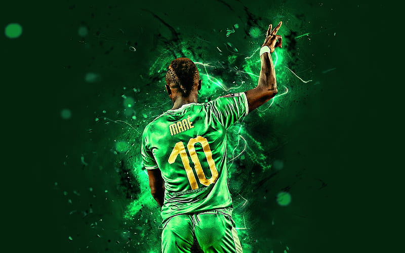 Sadio Mané, green, mane, senegalese, senegal national football team, sadio mane, ten, soccer, senegal, sadio, sport, football, HD wallpaper