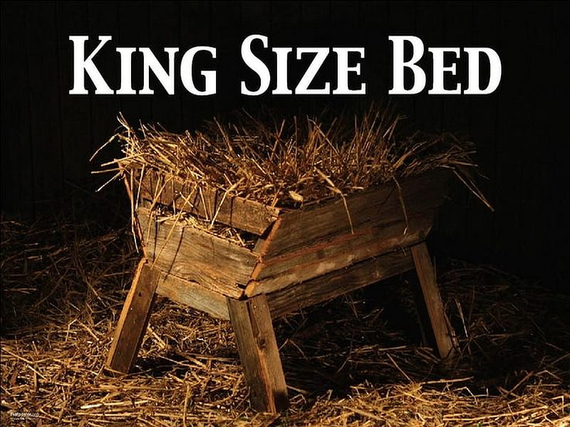 King size bed, Christmas, straw, bed, Jesus, HD wallpaper | Peakpx