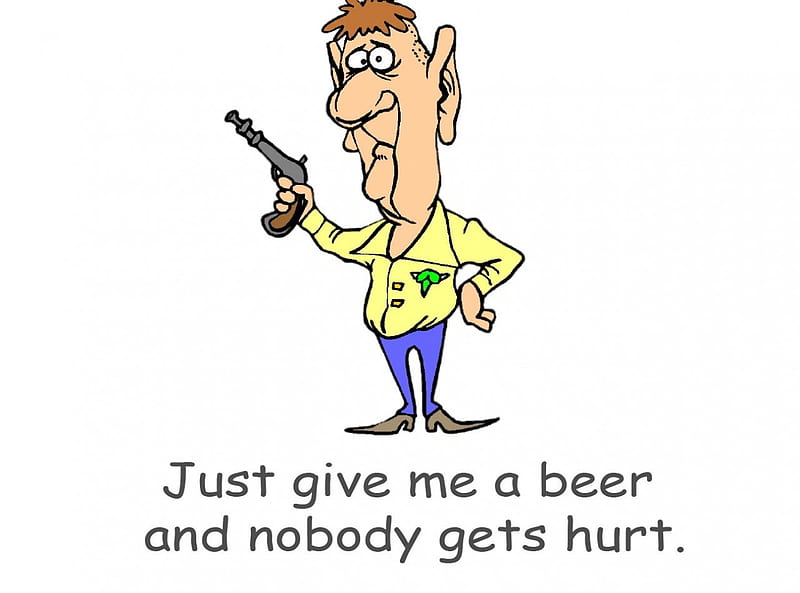 Give Me A Beer..., funny, cartoon, entertainment, HD wallpaper | Peakpx