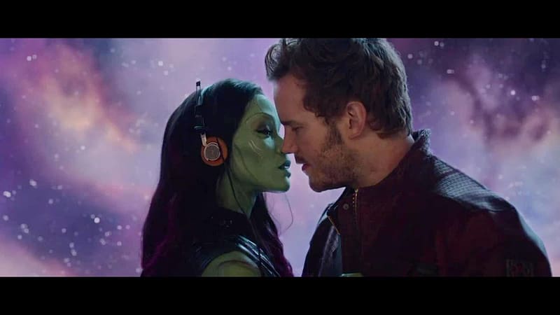 Movie, Guardians Of The Galaxy, Zoe Saldana, Star Lord, Gamora, Chris Pratt, HD wallpaper