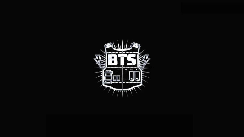 BTS Logo In Black Background BTS Logo, HD wallpaper