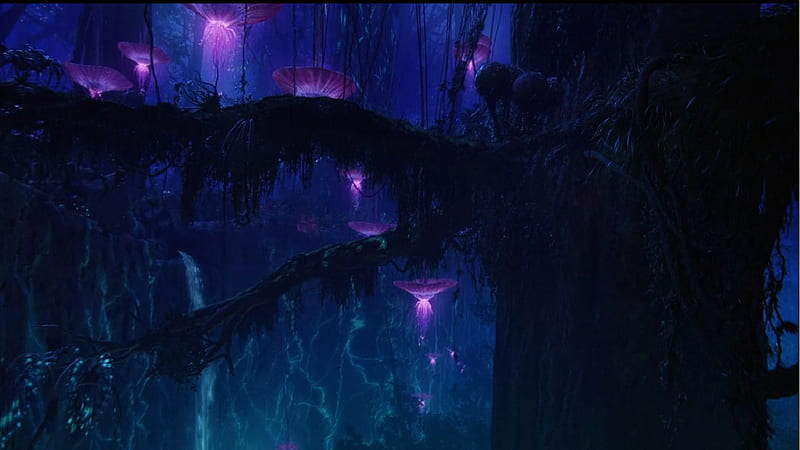 Pandora, forest, planet, falls, HD wallpaper