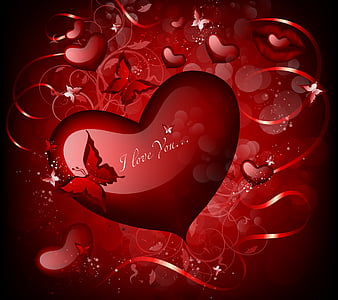 I Love You, bonito, heart, love, red, romance, romantic, valentine, HD wallpaper